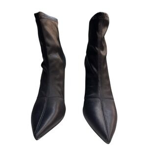 NEW Lauren Lorraine Monique Black Rhinestone Stiletto Bootie Heel Ankle Size 9